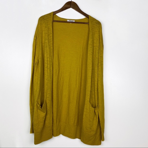 mustard yellow duster cardigan